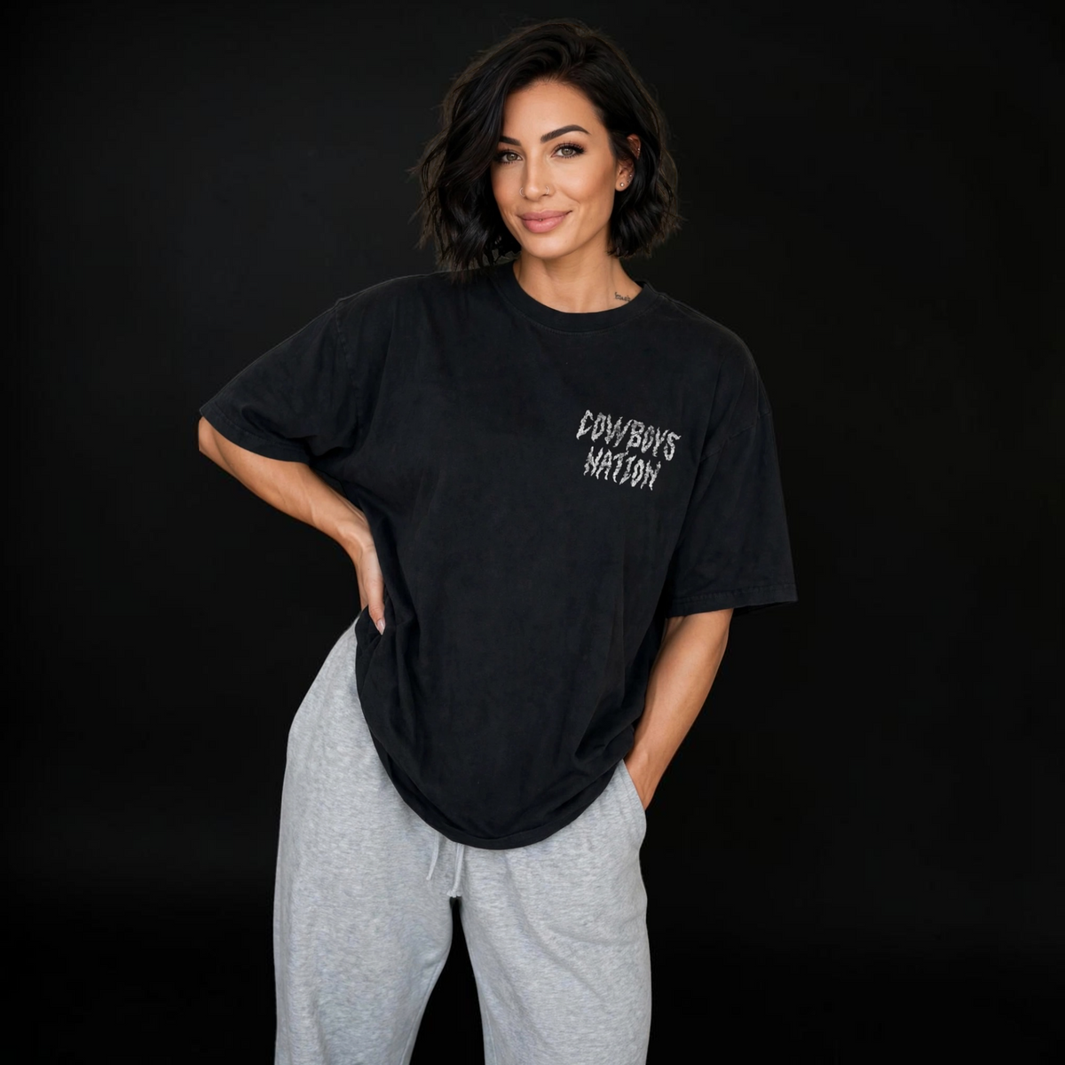 COWBOYS NATION - Pickens & Lamb Duo Tee - Black